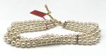 Vintage Necklace Pearl Triple Strand  around the neck Choker Perlas de Mallorka