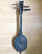 Antique East Asian Ruan Seung Type Moon Wood 19-20th Century Folk Instrument