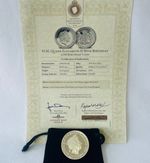 2016 Gibraltar QEII 90th Birthday £100 Coin 56.56g .999 Silver COA Maklouf