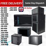 4U 6U 9U 12U 15U Black Network Cabinet Data Comms Wall Rack Patch Panel Switch