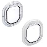 Large Dog Door Flap Pet Tek Glass Fitting  Clear & White Cat 