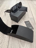 PRADA PR17WS Women's Sunglasses Black/Silver Logo Boxed & Cloth BRAND NEW UNWORN