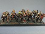 Necromunda Goliath gang, fully painted with display base