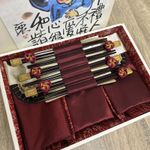 Placemats Cloth Set of 6 with Chopsticks Chinese