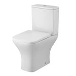Nuie Ava Square Close Coupled Toilet Soft Close Seat Cistern Modern Bathroom