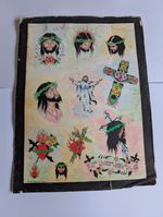 1982 Vintage Tattoo Flash by Mike Malone (aka Rollo) 2 Sheets, coloured.