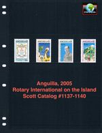 $4.75 Scott Value - 2005 ANGUILLA Rotary International on Island CV MNH NH UMM