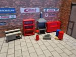 Garage Scene Accessories D for 1:43 Scale Models cars Garage Diorama 3d Printed.