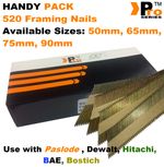 Framing Nails Handy Pack 520 Galvanised Ring for DEWALT , Paslode, Hitachi   01