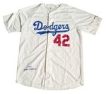 Jackie Robinson LA Dodgers MLB Light Weight Jersey #42 Large Cream 1955 