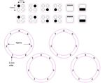 4 RING HOB ELECTRIC COOKER STICKERS 0-6 HOB STOVE TOP ZERO AT TOP ANTI-CLOCKWISE