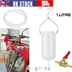 UNIVERSAL MOTORCYCLE 1 LITRE AUXILIARY FUEL TANK & CARB BALANCING TOOL BOTTLE