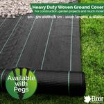 Heavy-Duty Woven Weed Control Ground Membrane | 1m, 2m, 3m, 4m, 5m Width Rolls