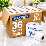 36 Rolls Toilet Tissue Paper 2 Ply Soft Strong Absorbent Bathroom Toilet Rolls .