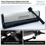 Anti-Static Carbon Fibre Vinyl Record & Stylus Brush Cleaning Kit