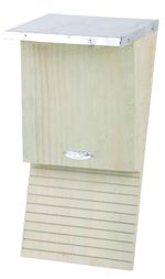 Wooden Bat Nest Box Roost House Zinc Roof Wood 39.5 cm Garden Wildlife Decor