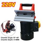 220V 15°-45° Portable Chamfer Machine Straight Edge Chamfering Beveling Machine