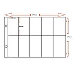 5 PLASTIC CIGARETTE CARD BINDER SLEEVES FOR 'GLEN 2 RING' ALBUM - 10 POCKET