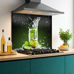 Printed Glass Kitchen Splashback 6mm Toughened Heat Resistant Hob Design No 2064