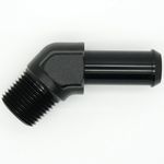 1/4 NPT to 9mm 10mm (3/8) BLACK 45 DEGREE ELBOW PUSH ON BARB TAIL Hose Adapter