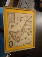 1641  Map of the Americas, Fine Reproduction on Quality Paper, Framed.