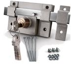 Long Throw Heavy Duty Gate Lock for Gates, Double Side Locking with 5 Keys(50MM)