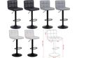 2 X Bar Stools Faux Leather Kitchen Breakfast Bar GREY,  BLACK, WHITE