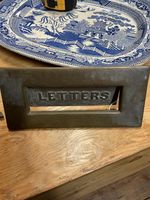 Antique Victorian Solid Brass “LETTERS” Door Letterbox c1890