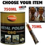 Autosol Solvol Metal Polish Paste Chrome Aluminium Brass Steel Cleaner Car Bike