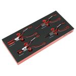Sealey TBT57 Circlip Pliers Set with Tool Tray 4pc TBTCH