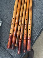 (1)Set of Six Japanese Bamboo Flutes / Possible Shakuhachi