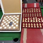 Vintage Boxed Set Ancient Greece Chess Set Hand Painted Figures Greek Spartans