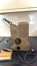 Specto Model Desktop 9.5mm Film Projector, Grey, with Carry Case Included