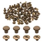 50set M5 x 6mm Chicago Screw, Metal Stud Screw Rivets for Leather, Bronze