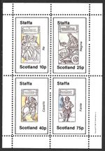 Staffa Scotland, 1981, Italian Playing Cards, MNH M/S Sheet #M1928