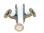PAIR OF ANTIQUE GEORGIAN/VICTORIAN BRASS HOOK CURTAIN TIEBACKS