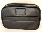 Tumi Alpha Genuine Leather Dopp Kit Toiletry Bag Black Men's Travel Organizer