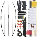 64.5'' Archery Takedown English Longbow 20-120lbs Bow Hunt Shoot Target Adult
