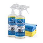 Waterless Wash & Wax Showroom Shine Twin Pack + Cloths by Greased Lightning