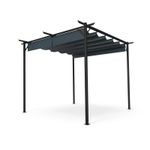 Pergola 3x3m Sturdy Steel Pergola for Garden Patio UV Protection Polyester Roof