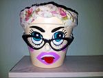 Lady Planter Pot Head, Comical  "Ms Agnes "   Terracotta Flower pot