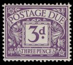 GB GV SG D14, 3d dull violet, NH MINT. Cat £12.