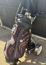 Motocaddy S1 Lithium 27 hole , Golf Trolley and Motocaddy lite series cart bag 