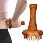 Wood Massage Brush 24teeth Copper Head Massage Comb Wooden Handle Gua Sha Tool