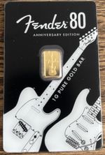 PAMP Fender 1 Gram Gold 80th Anniversary-Special Edition 999.9 fine gold Bar 