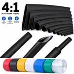 Black Heat Shrink Tubing 4:1 Adhesive Glue Lined Heatshrink Cable Tube