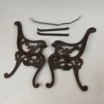 Vintage Cast Iron Bench Lion Head Sides Ends Child Bench Project Rustic