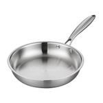 Frying Pan, Stainless Steel Pan Induction, Gas Hobs, ‎Kitchen Cookware 24/30cm