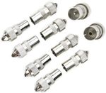 5 X MALE 5 X FEMALE TV AERIAL COAXIAL CABLE CONNECTORS PLUGS SOCKETS COAX