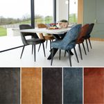 VELVET DINING CHAIRS MODERN STAIN RESISTANT FABRIC CHAIRS
